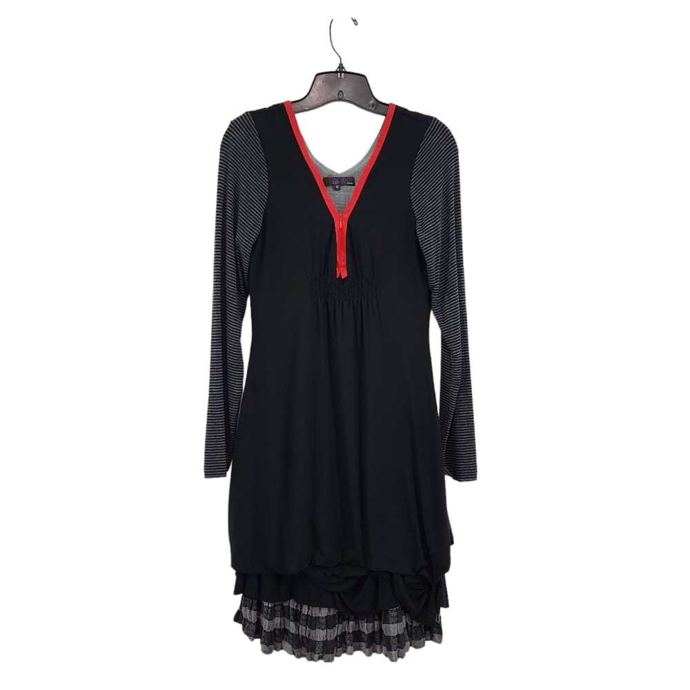 La El Couture Women's Cotton Stripes Midi Dress - S